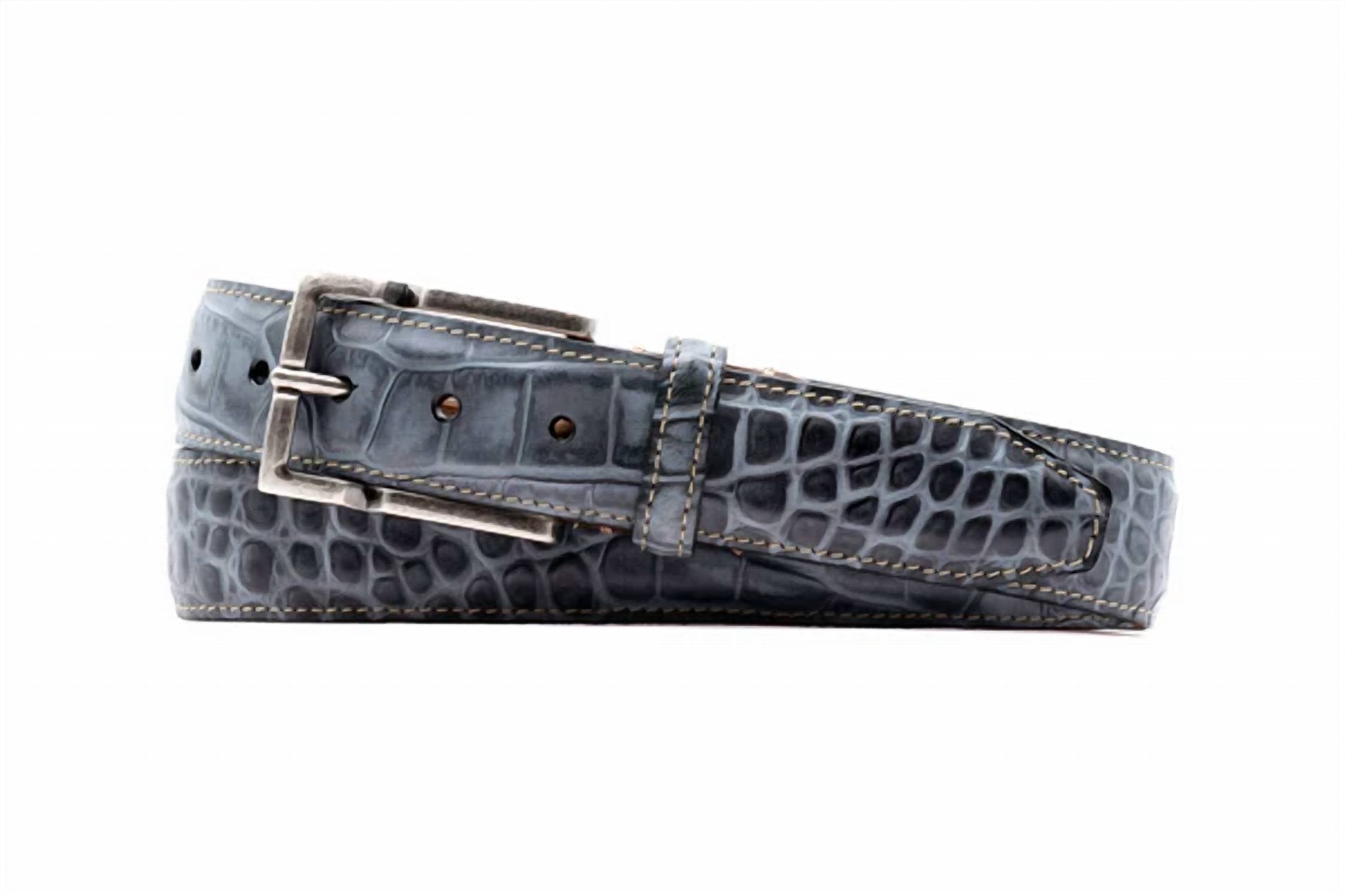 Martin Dingman - Arthur Alligator Grain Italian Saddle Leather Belt