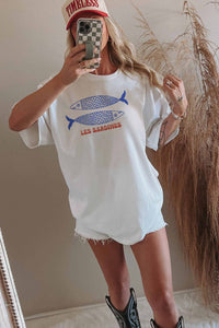 Good American - Good Day Street Les Sardines Oversized Tee
