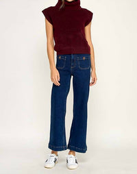 Miss Love - Women's Ribbed Sleeveless Turtleneck Sweater
