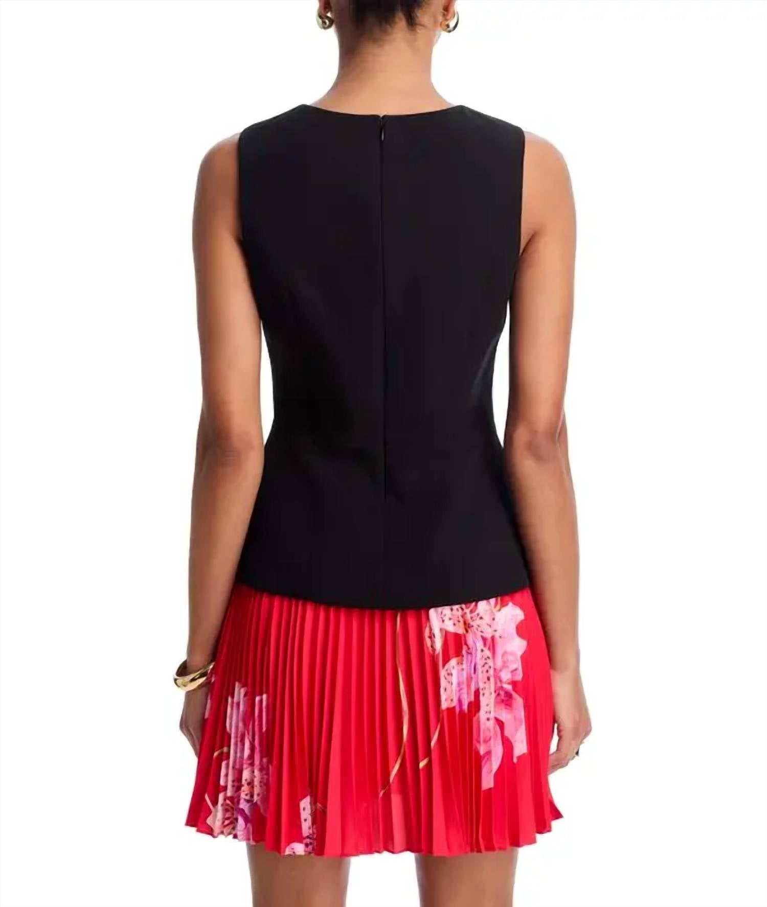 Milly - Haddy Printed Pleated Mini Dress