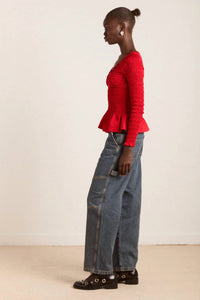 Damson Madder - Drew Mid-rise Wash Jeans