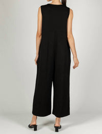 Before You Collection Scuba Binding Detail Sleeveless Jumpsuit in black - women's pants - alternate view