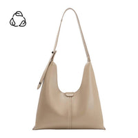 Melie Bianco Women's Carmen Recycled Vegan Shoulder Bag in beige - women's bag