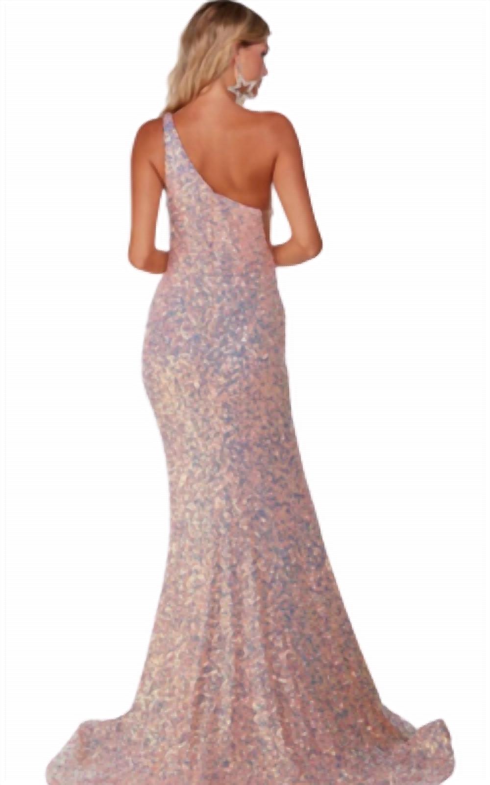 Alyce Paris - One Shoulder Side Slit Formal Dress