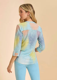 Fdj - 3/4 Sleeve Henley Top