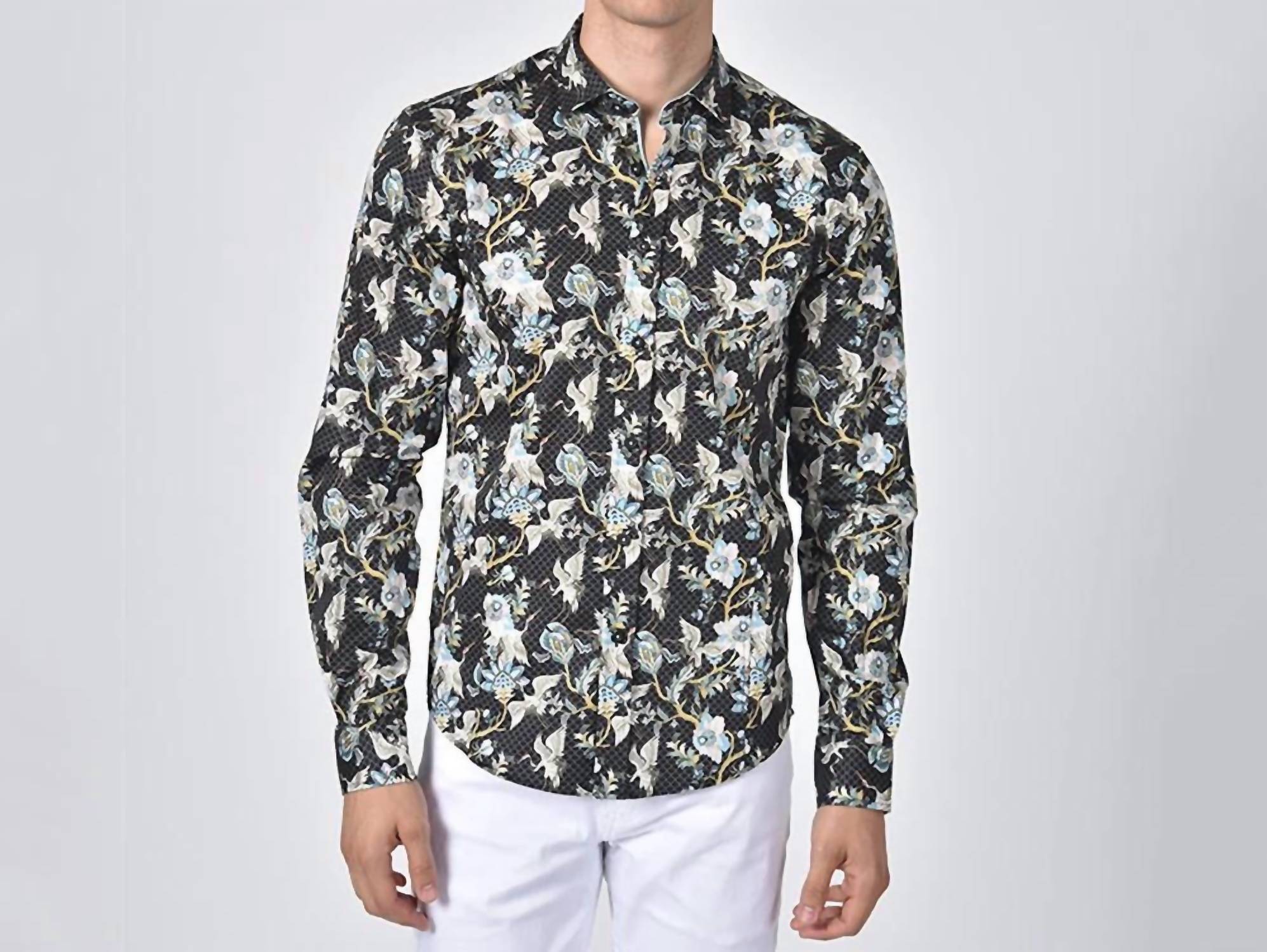 Eight X - Traditional Flying Japanese Crane Button Down Shirt