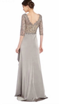 Alyce Paris - Lace long sleeve gown