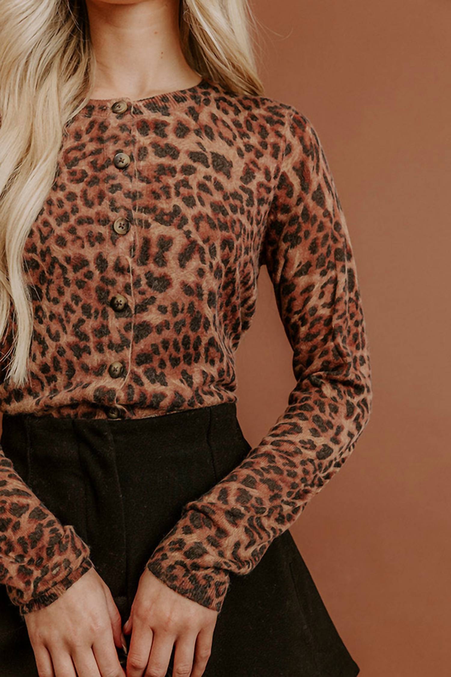 Olivaceous - Leopard Cardigan