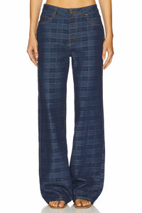 Lioness - Women's Acid Wash Plaid Jean