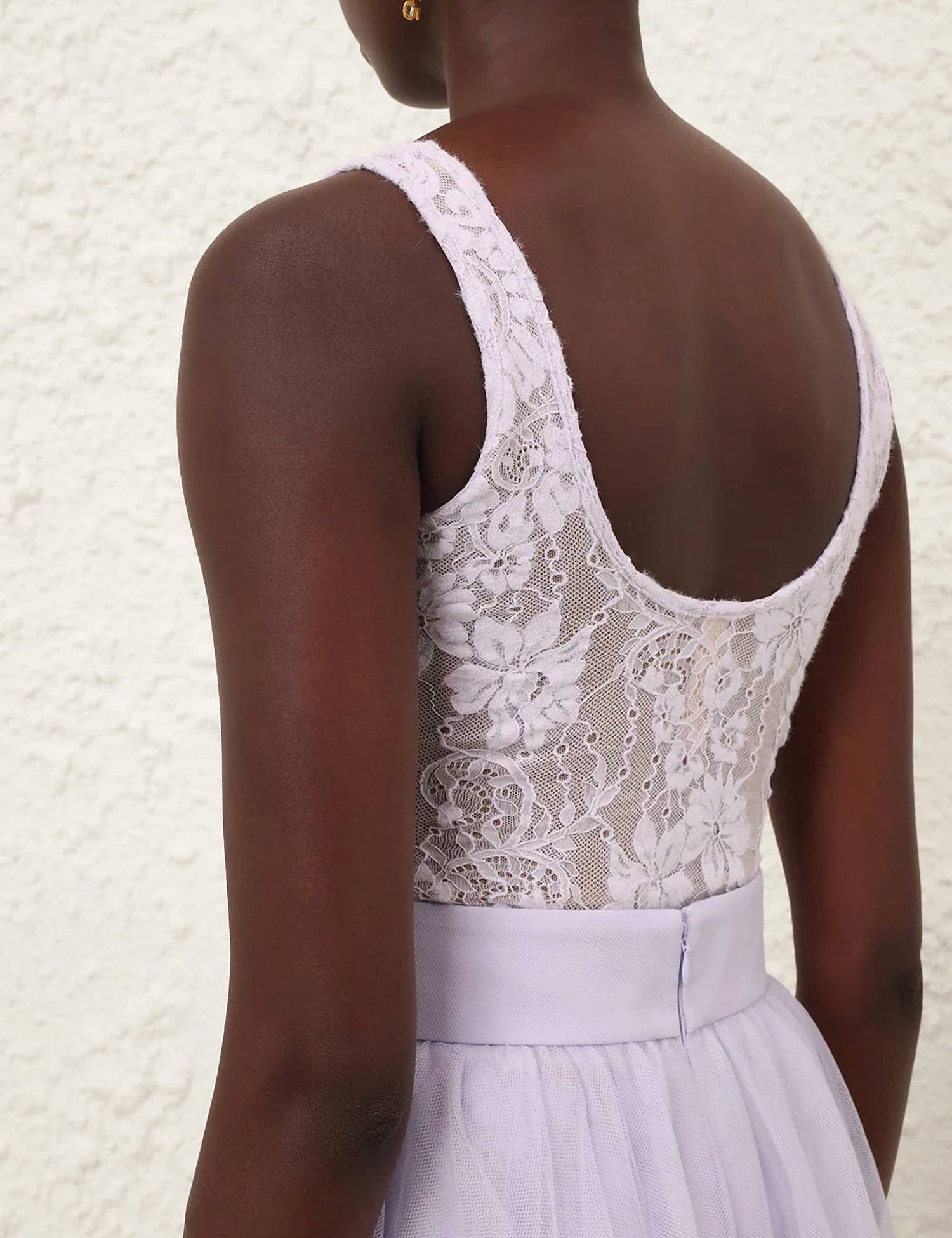 Zimmermann - Scoop Stretch Lace Bodysuit