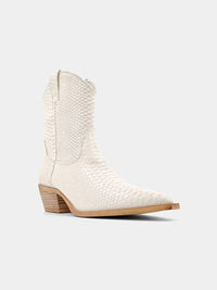 Shu Shop - Women's Zouzou Faux Snakeskin Leather Booties