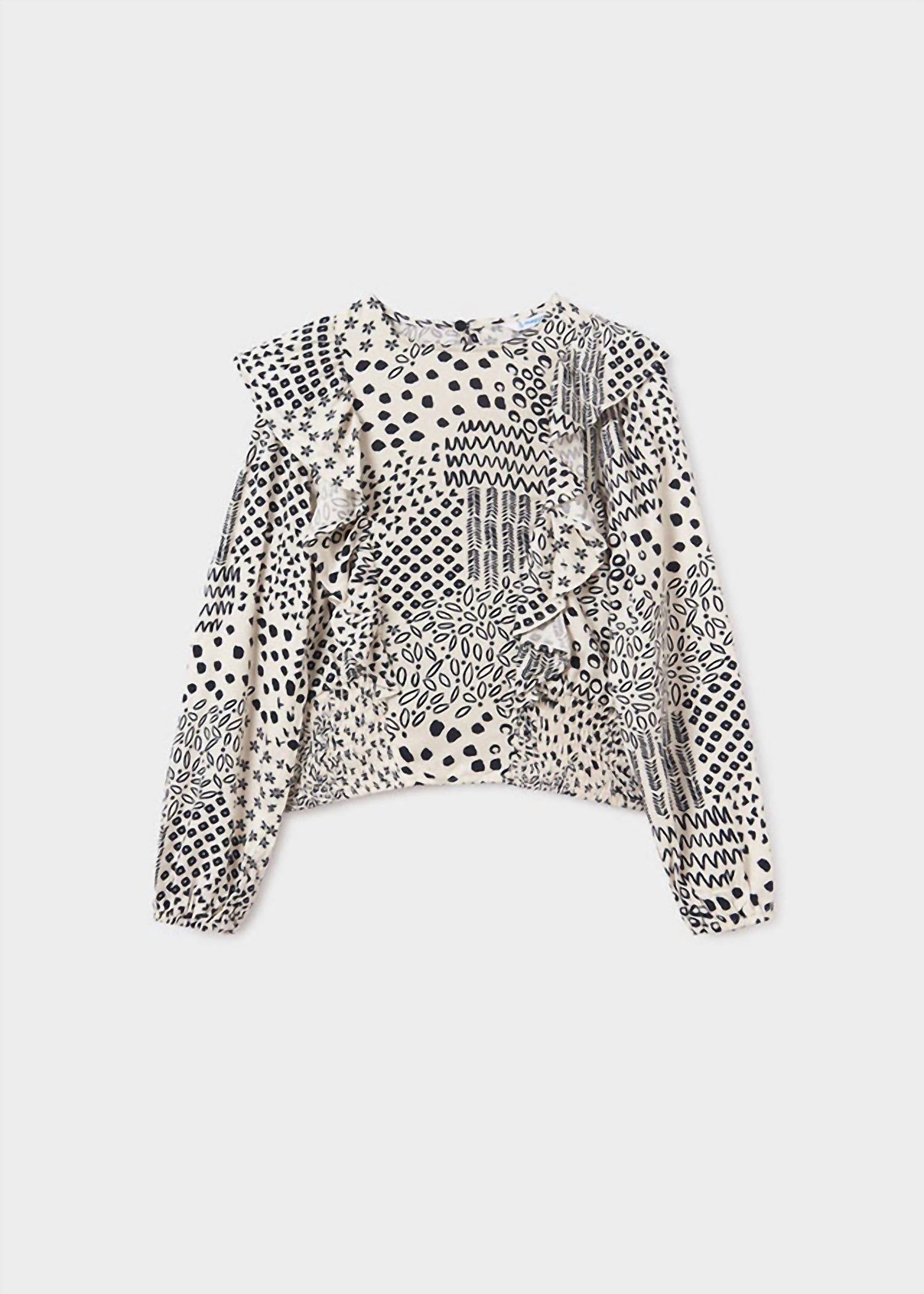 Mayoral - Girls' Abstract Printed Blouse