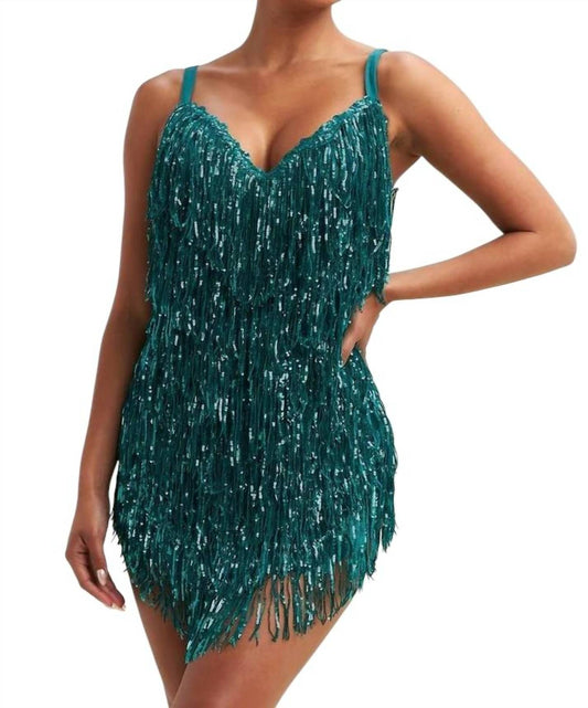 Luxxel - Sequin Fringe Mini Dress