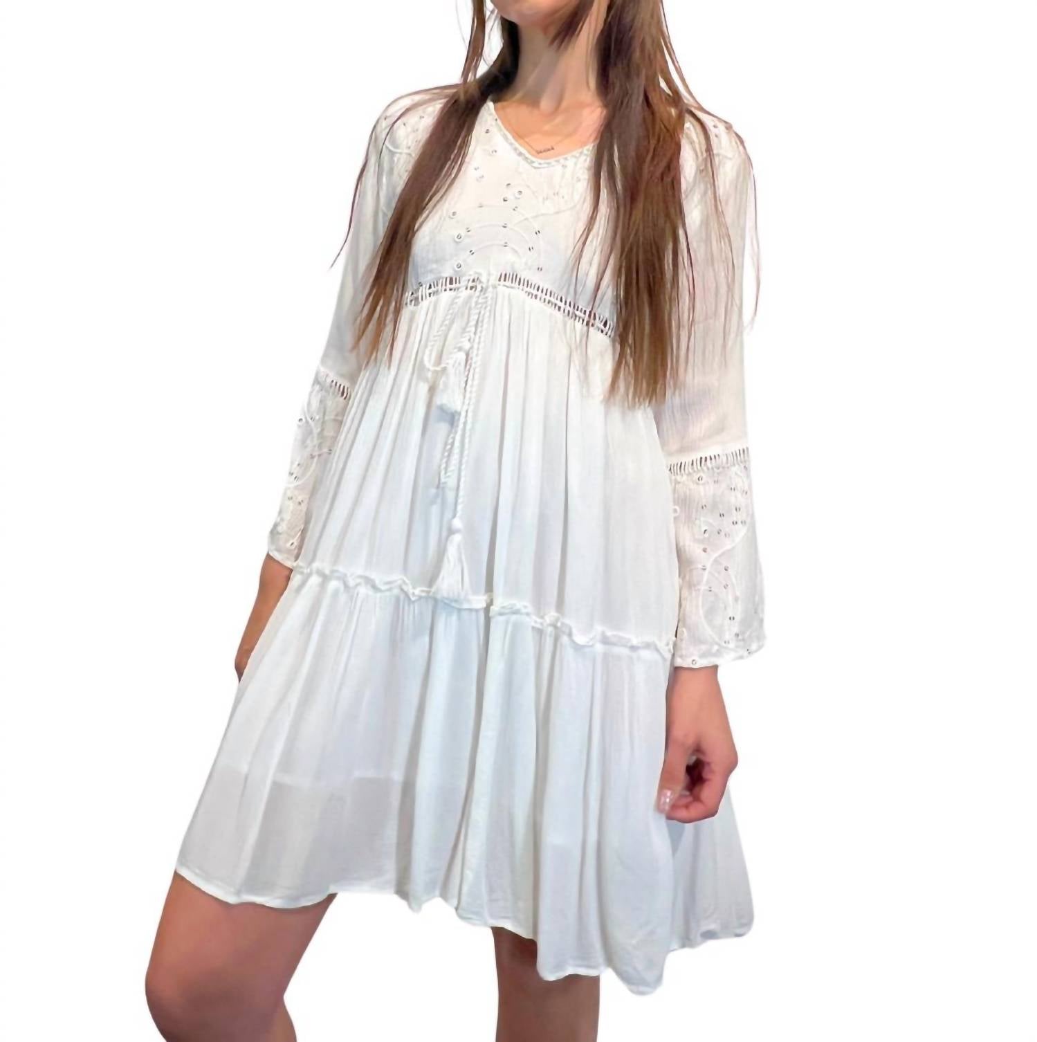 Paani - Solid Mini Dress With Sequence