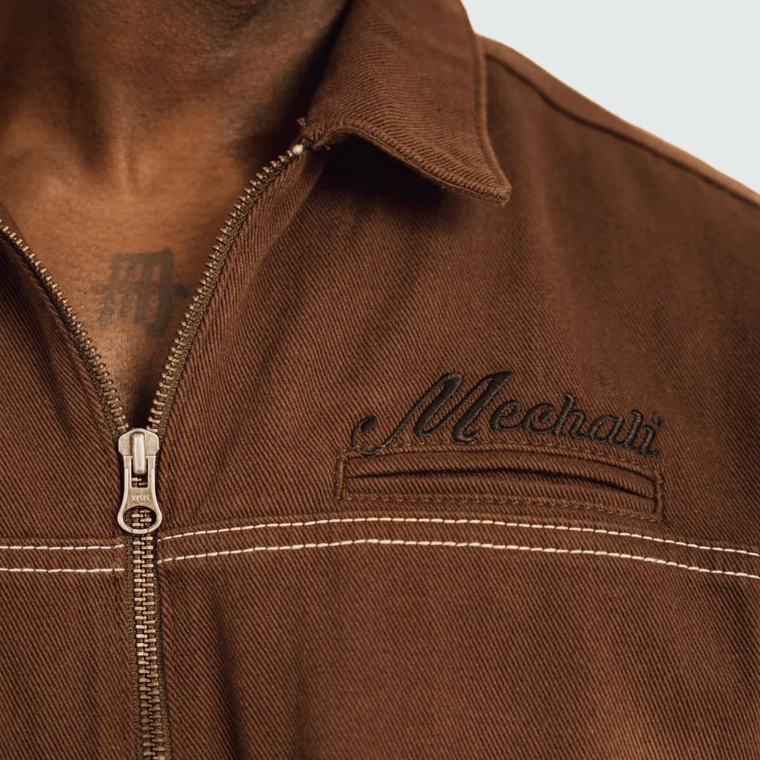 Mechali - Contrast Stitch Worker Jacket