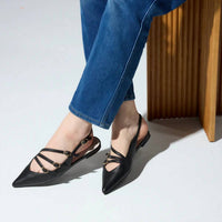 Yosi Samra - Women's Ava Slingback Leather Flat