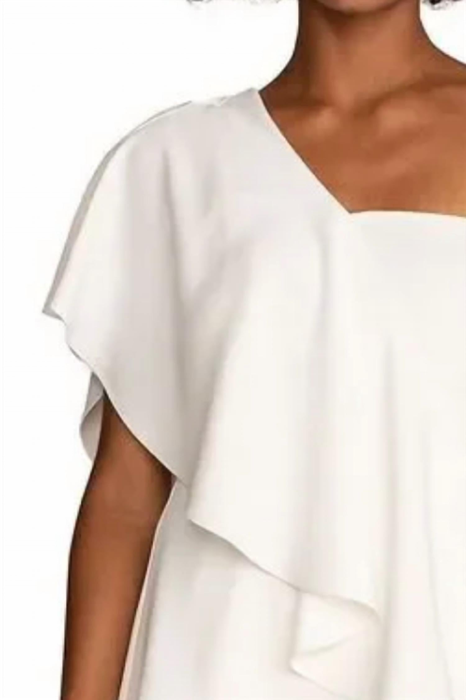 Trina Turk - Glamorous One-shoulder Flounce Top