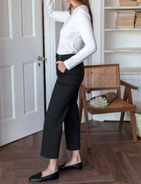 EMERSON FRY Essential Black Twill Pant - women's pants - alternate view