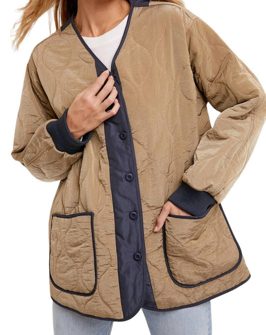 Bluivy - Lightweight Quilted Button Front Jacket