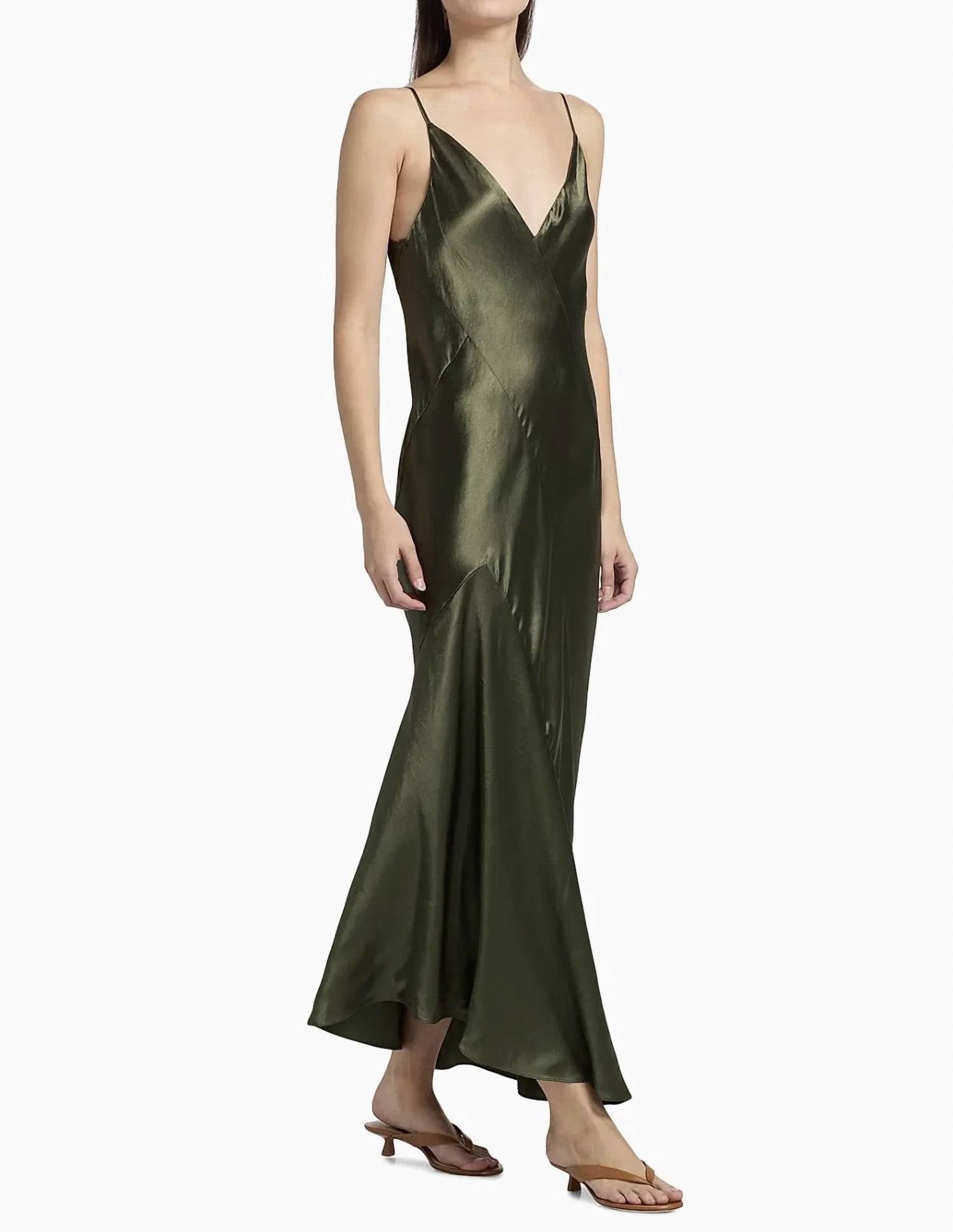 Vince - PANELED BIAS SLIP DRESS