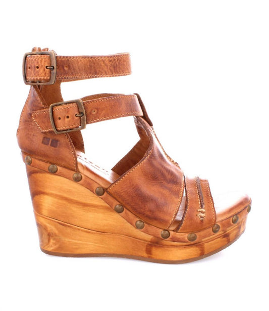 Bedstu - Women's Princess Wooden Wedge Sandal