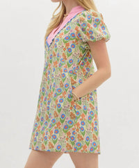entro Jane Mini Dress in floral - women's dress - detail view
