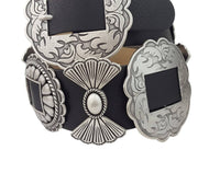 Axesoria West - Women's Fully Packed Concho Wide Western Belt
