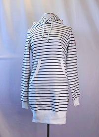 Wanakome - Long Stripe Hoodie Dress