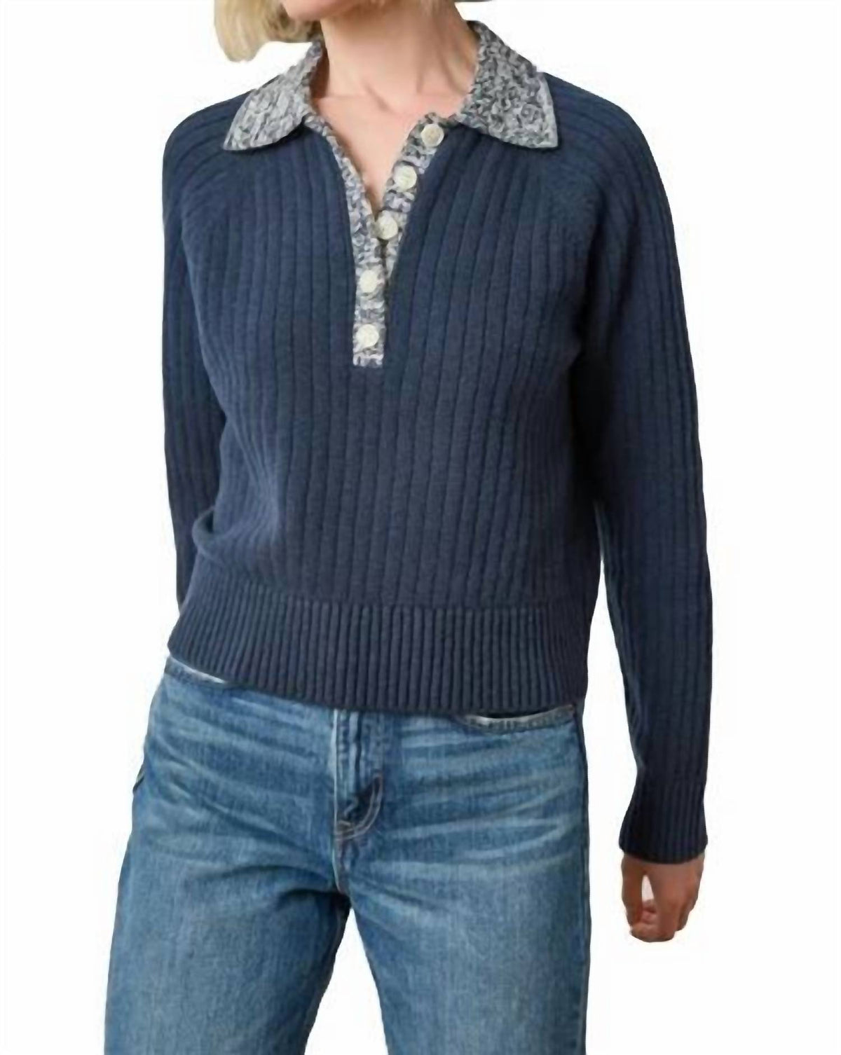 Lilla P - Women's Marled Henley Top