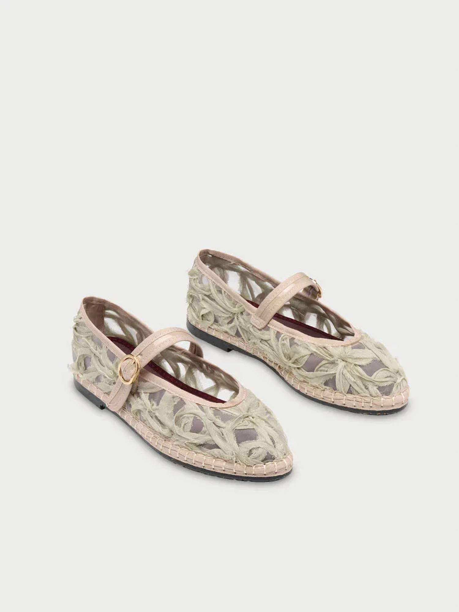 Flabelus - Women's Pierre Lace Mary Jane Shoes