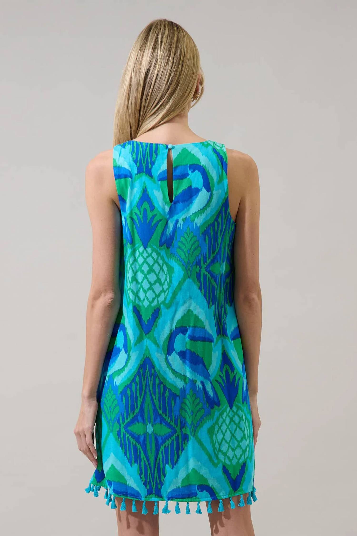 Sugarlips - Blissy Tropical Winda Trapeze Mini Dress