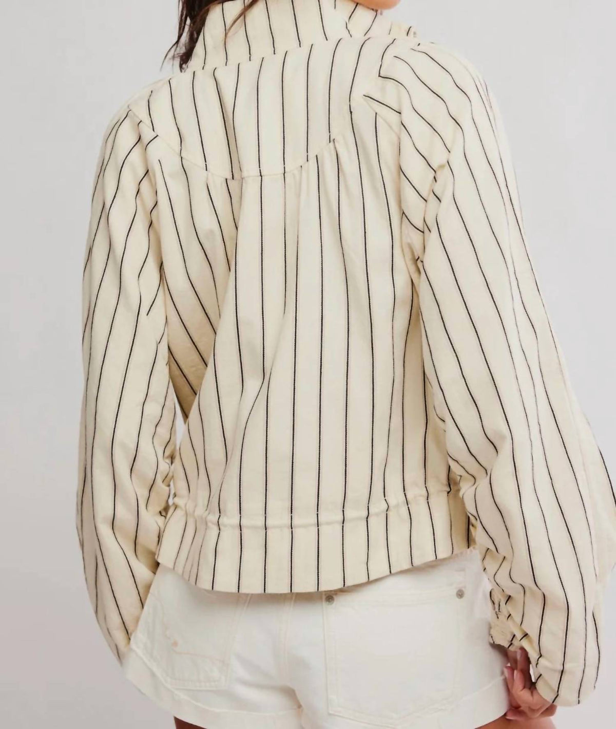 Free People - Devon Balloon Stripped Jacket