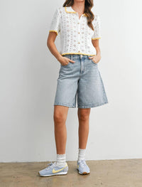 Buttermelon - Ada Pointelle Knit Top