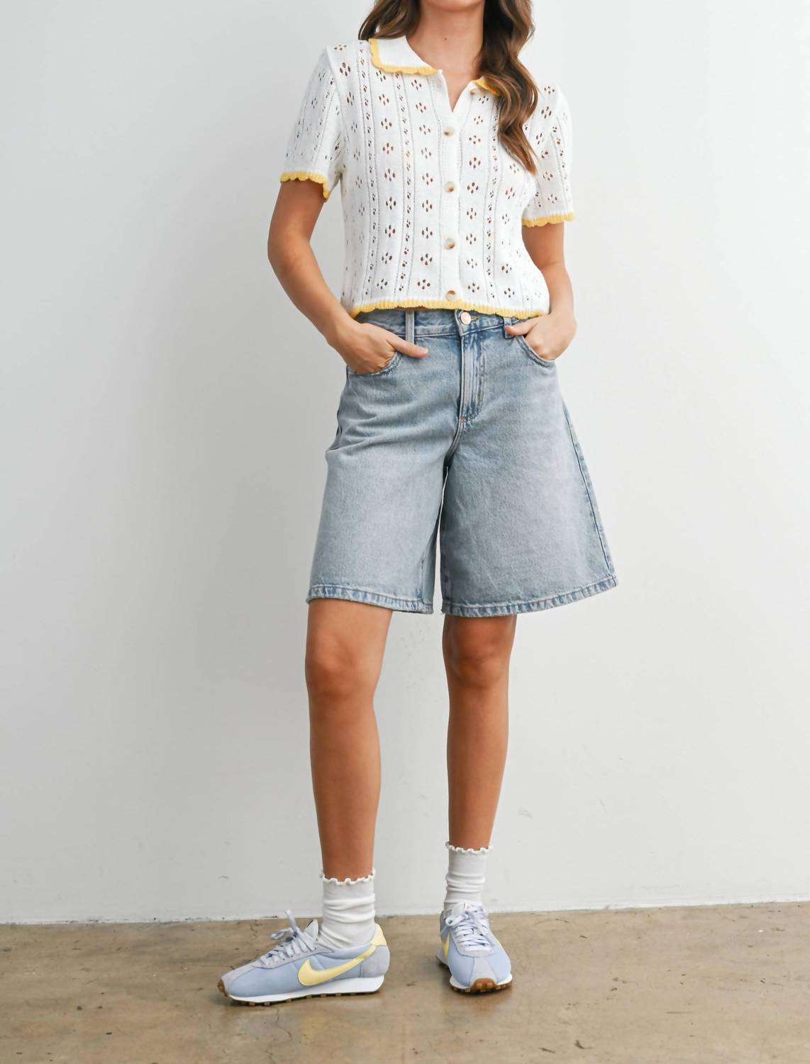 Buttermelon - Ada Pointelle Knit Top