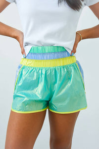 Karlie - Etro Runway Colorblock Active Shorts