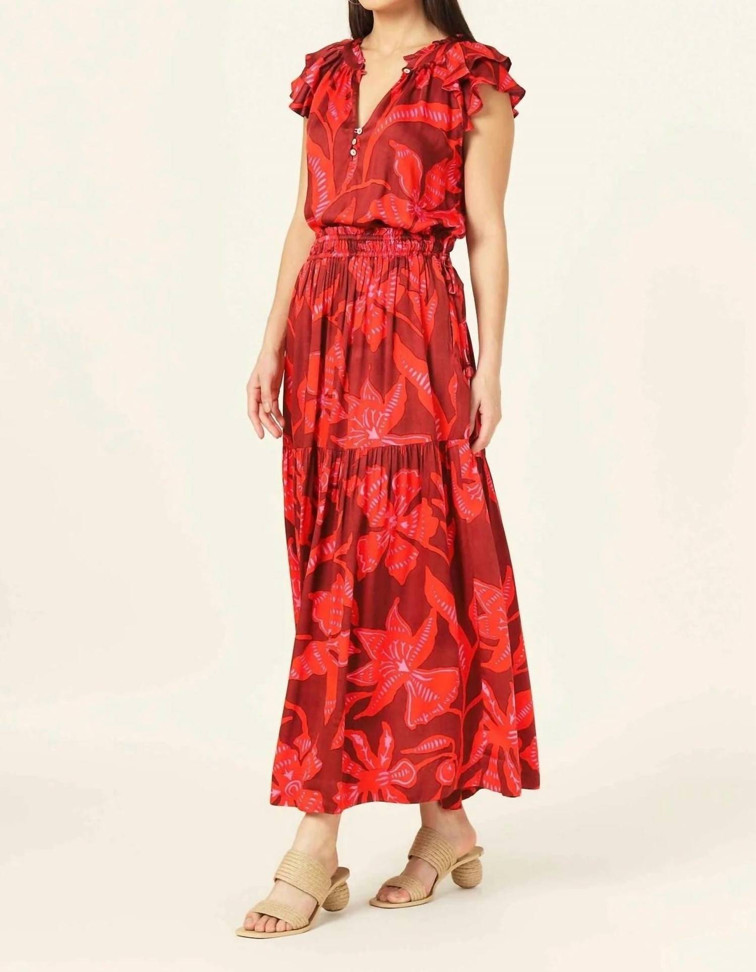 OMIKA Wilora Floral Blouse in lia macaw - women's blouse