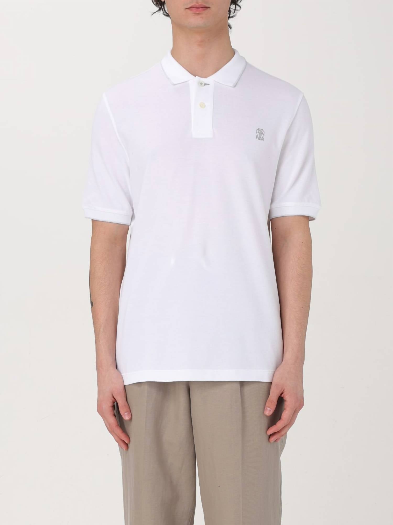 Brunello Cucinelli - Men's Cotton Pique Polo Shirt With Logo