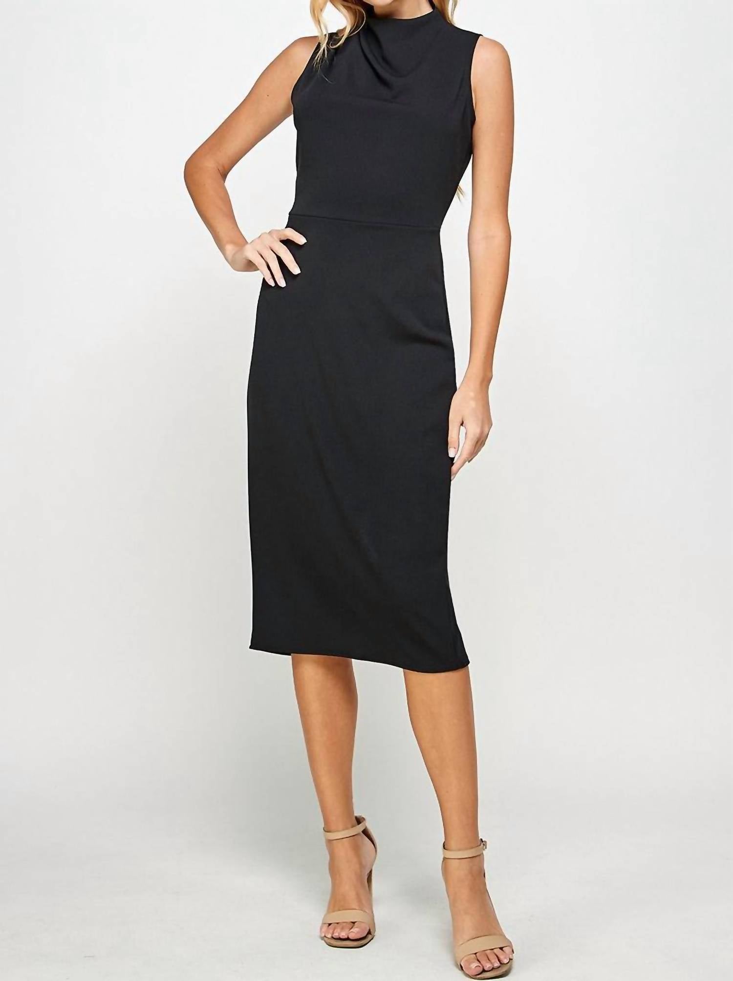 2 Hearts Apparel - Mock Neck Midi Dress