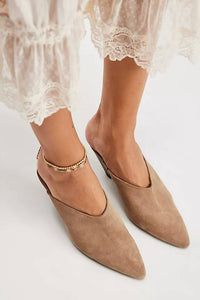 Free People Stellar Mule Sandal in faded saddle suede - women's shoe