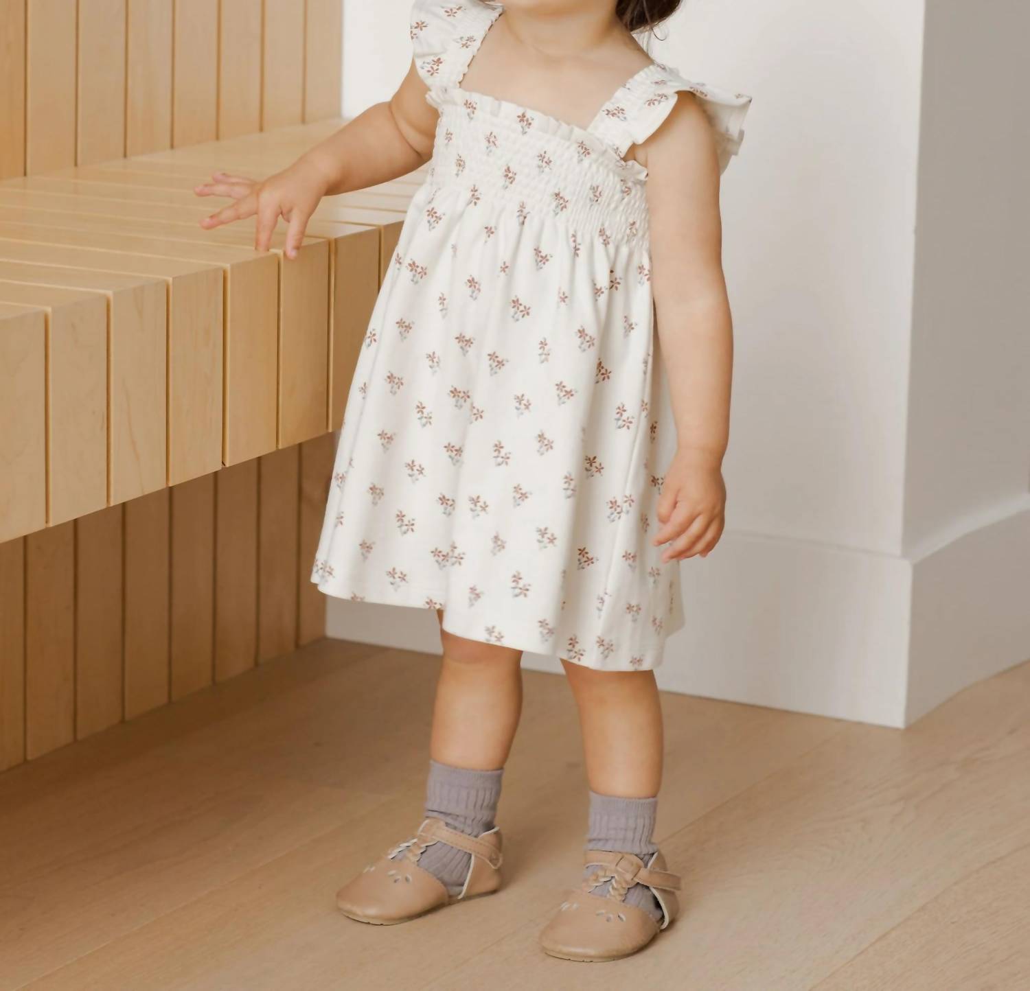 Quincy Mae Smocked Jersey Dress in summer flower - kids' dress