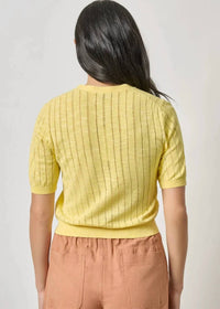 Lilla P - Open Stitch V Neck Cardigan