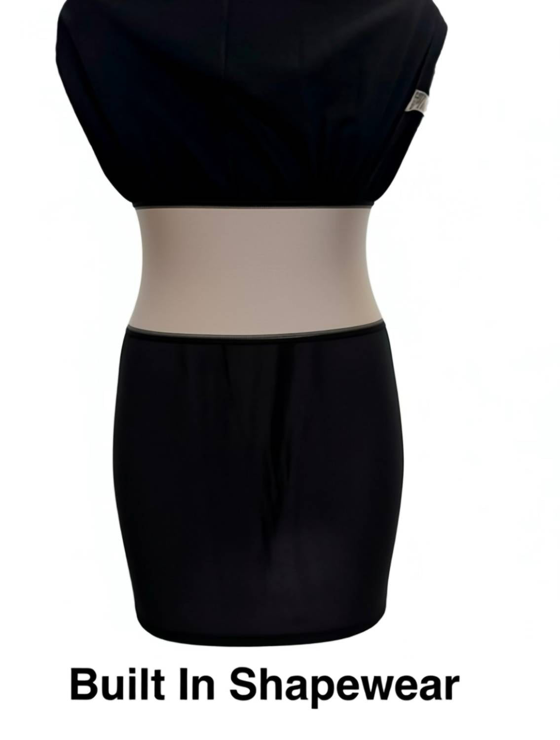 Nue By Shani - Built In Shapewear Stretch Belted Dress