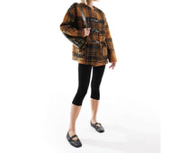 Native Youth - Boucle Toggle Checked Jacket