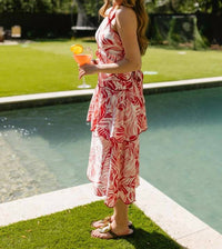 Fate - Tropical Print Halter Dress