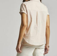 Thread & Supply Women's Rene Top Rose in grey rose - women's shirt - detail view