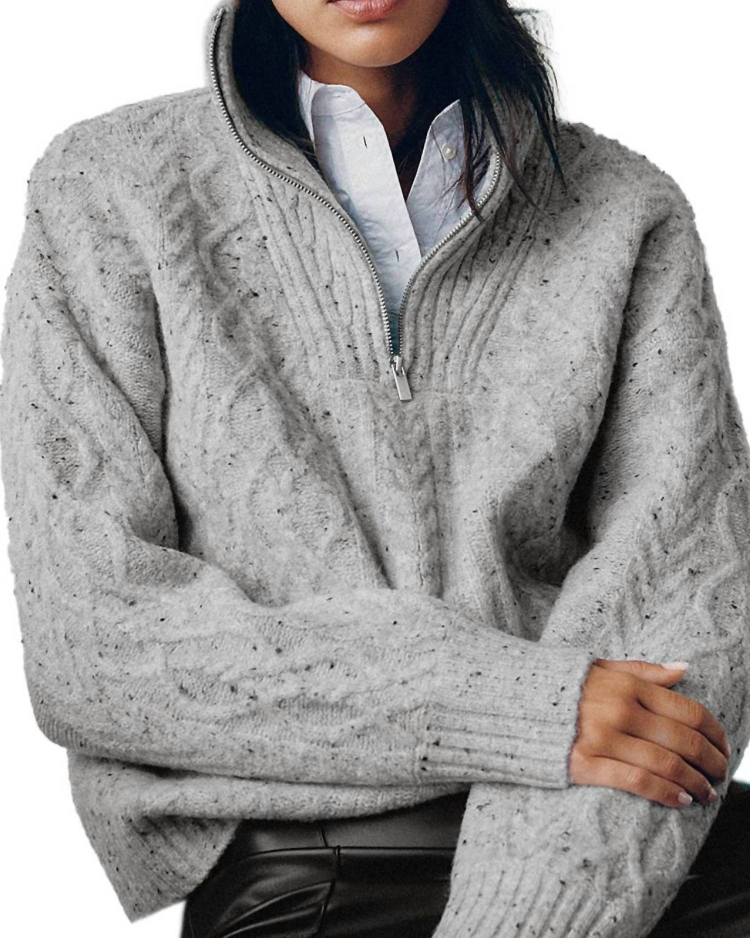 Silver Jeans Co - Quarter Zip Mockneck Sweater