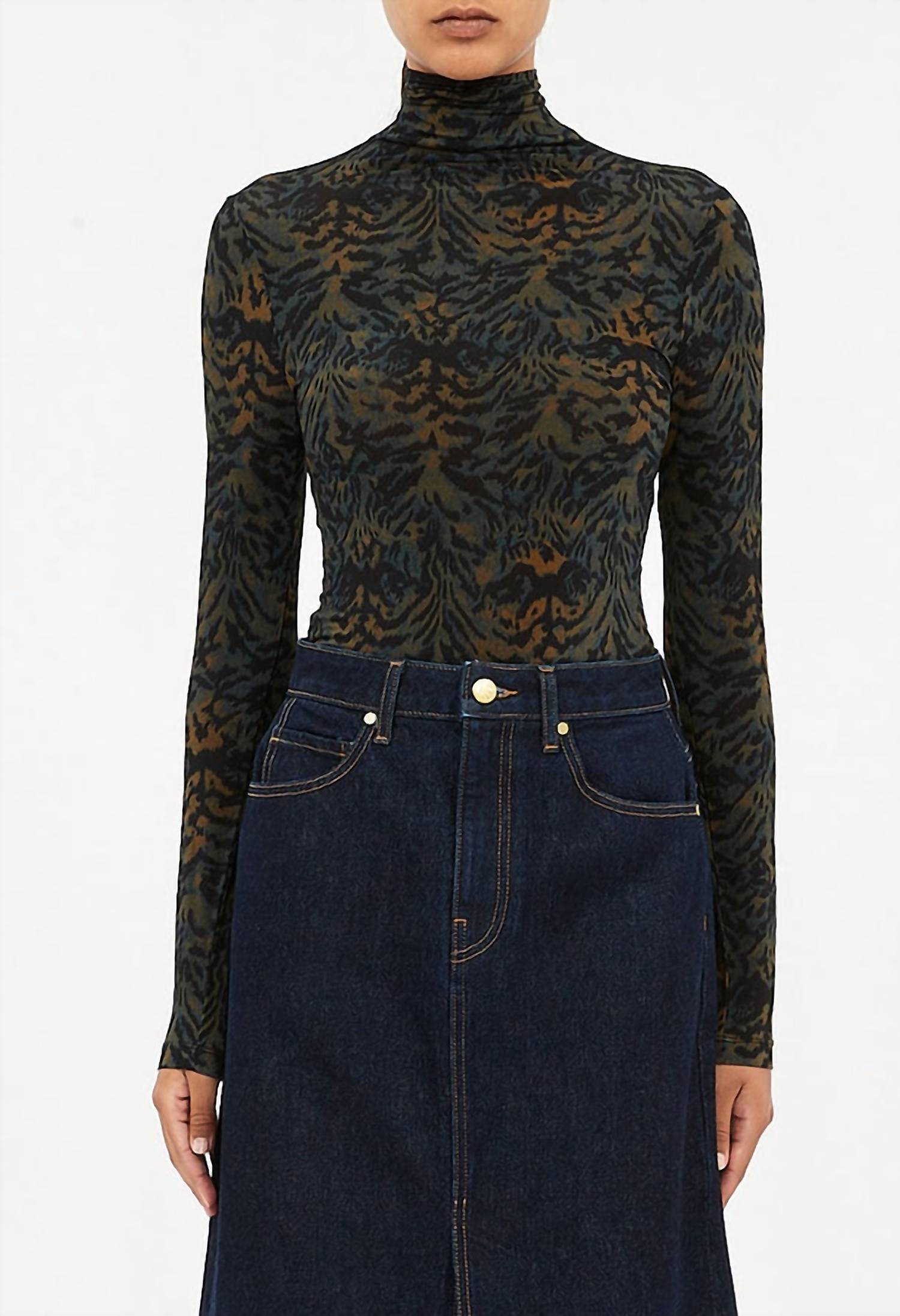 Ulla Johnson - Aurelia Jersey Long Sleeve Turtleneck Top