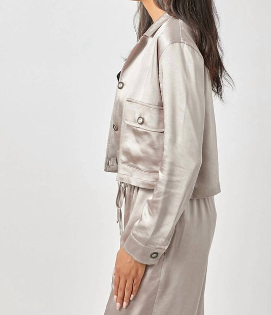 Mystree - Satin Cropped Jacket