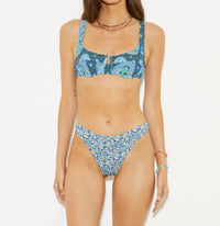 BOTEH Women's Onda Allez Underwire And Onda Dalian Pant Set in blues patchwork - women's swimwear