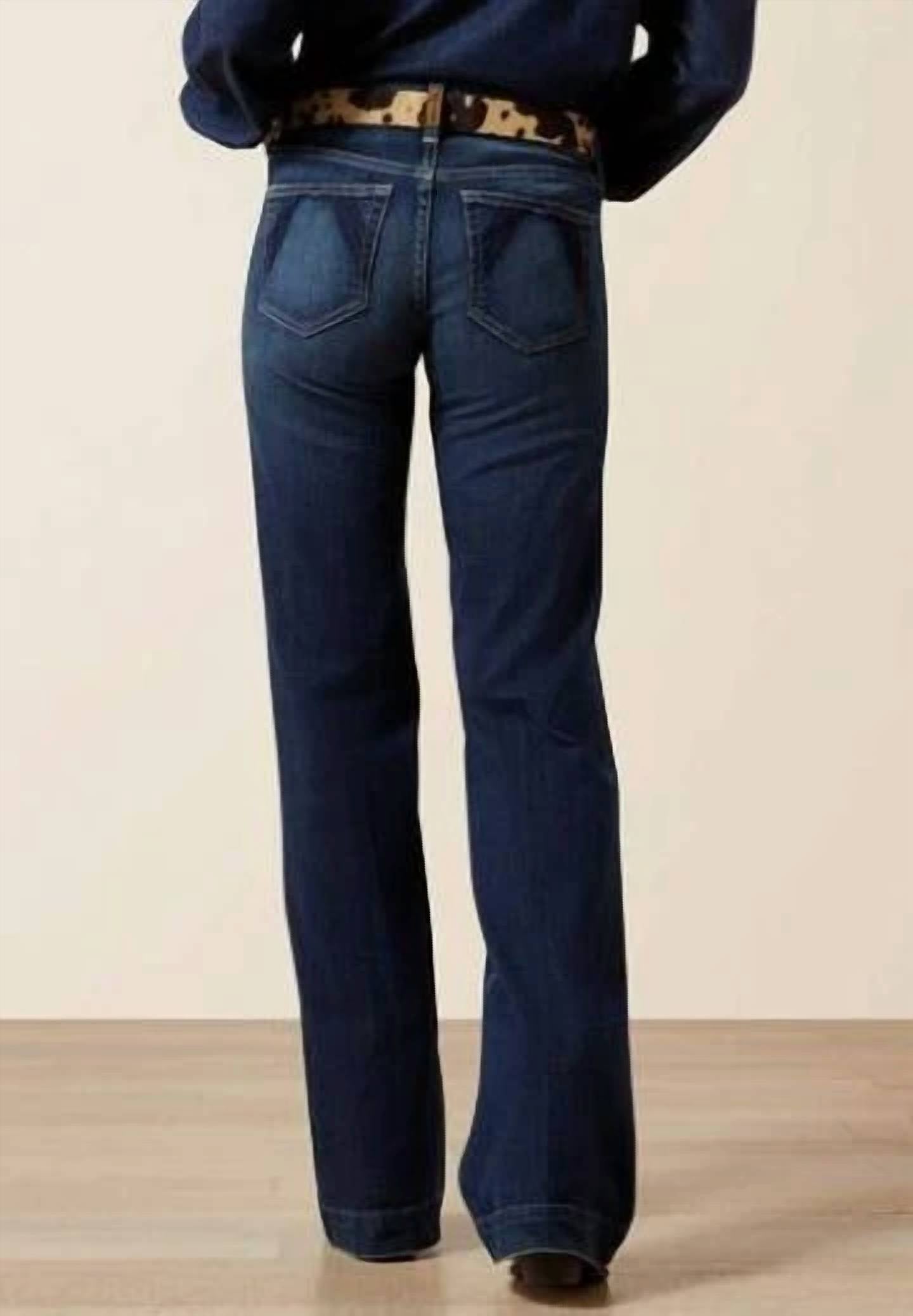 ARIAT Catalaya Perfect Rise Trouser Jeans in plumas - women's jeans - alternate view